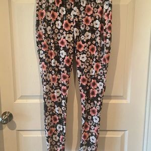 Floral leggings worn once